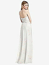 Rear View Thumbnail - Spring Fling Shirred Bodice Strapless Chiffon Maxi Dress with Optional Straps