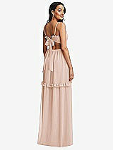 Rear View Thumbnail - Cameo Ruffle-Trimmed Cutout Tie-Back Maxi Dress with Tiered Skirt