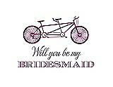 Front View Thumbnail - Persian Plum & Aubergine Will You Be My Bridesmaid Card - Bike