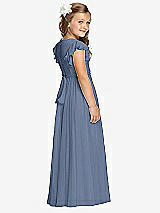 Rear View Thumbnail - Larkspur Blue Flower Girl Dress FL4038