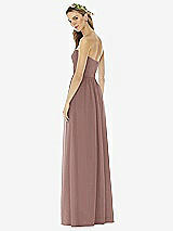 Alt View 2 Thumbnail - Sienna Strapless Draped Bodice Maxi Dress with Front Slits
