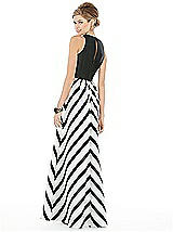 Rear View Thumbnail - Stripe Sleeveless Striped Skirt Maxi Dress with Pockets