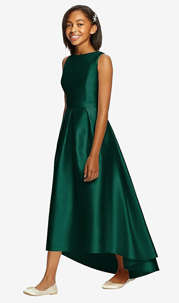 Front View - Hunter Green Dessy Collection Junior Bridesmaid JR534