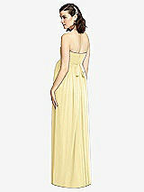 Rear View Thumbnail - Pale Yellow Draped Bodice Strapless Maternity Dress