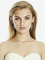 Rear View Thumbnail - Gold Gold Plate Willa Chandelier Earrings