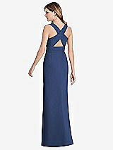 Front View Thumbnail - Sailor Criss Cross Back Trumpet Gown with Front Slit