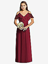 Front View Thumbnail - Burgundy Dessy Collection Junior Bridesmaid Dress JR548