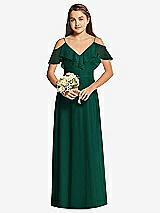 Front View Thumbnail - Hunter Green Dessy Collection Junior Bridesmaid Dress JR548