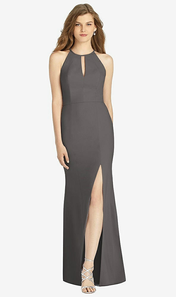 Front View - Caviar Gray Bella Bridesmaid Dress BB122