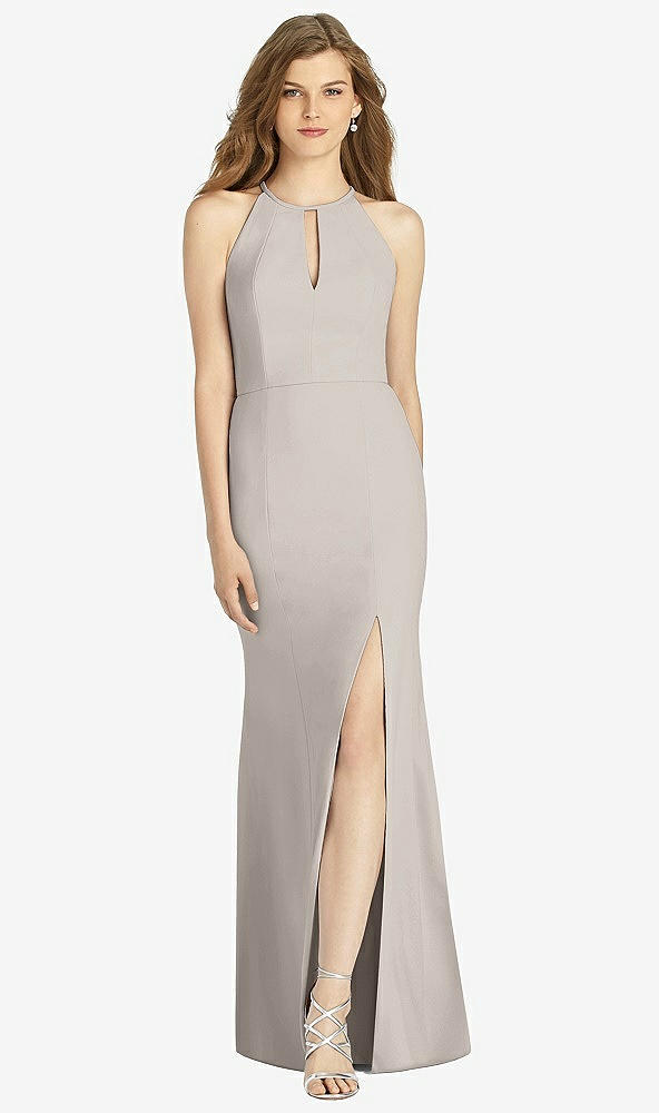 Front View - Taupe Bella Bridesmaid Dress BB122