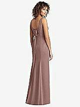 Front View Thumbnail - Sienna Sleeveless Tie Back Chiffon Trumpet Gown