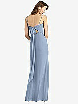 Front View Thumbnail - Cloudy Tie-Back Cutout Trumpet Gown with Front Slit