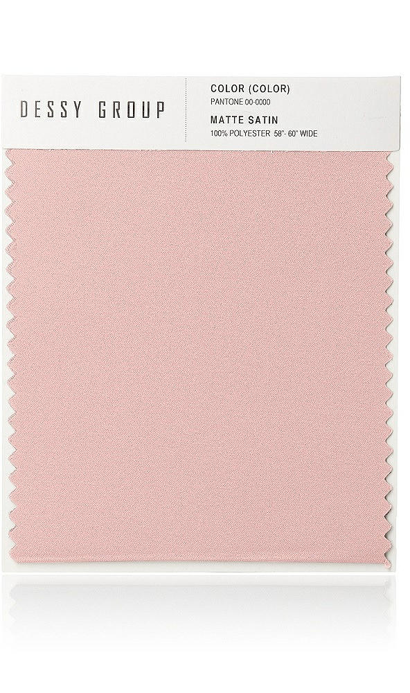 Front View - Rose - PANTONE Rose Quartz Matte Satin Fabric Swatch