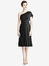 Front View Thumbnail - Black Loop Convertible Midi Dress