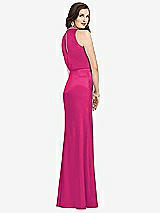 Rear View Thumbnail - Think Pink Sleeveless Blouson Bodice Trumpet Gown