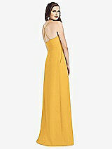 Rear View Thumbnail - NYC Yellow Criss Cross Back Crepe Halter Dress with Pockets