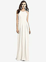 Alt View 1 Thumbnail - Ivory Criss Cross Back Crepe Halter Dress with Pockets