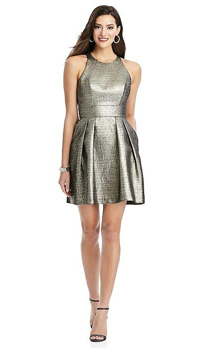 metal halter dress