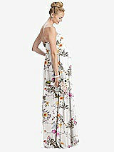 Rear View Thumbnail - Butterfly Botanica Ivory Strapless Chiffon Shirred Skirt Maternity Dress