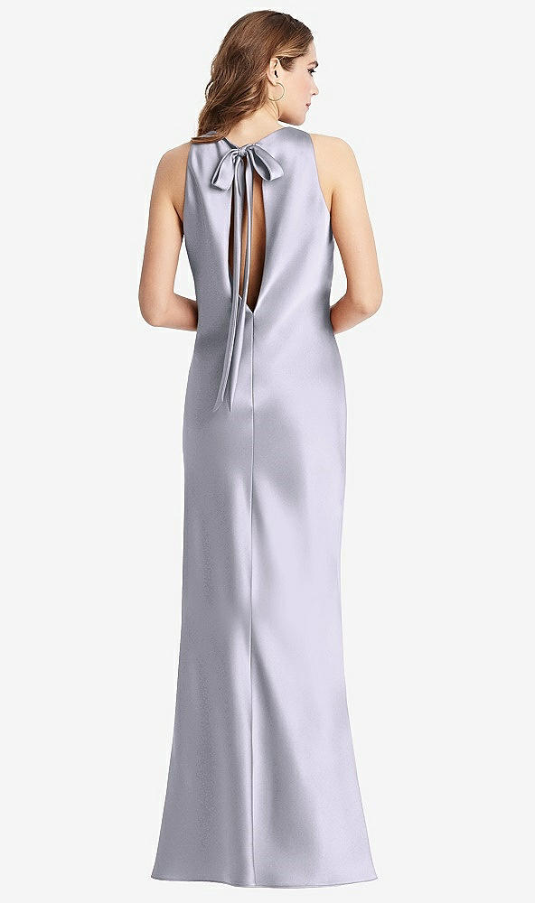 Front View - Silver Dove Tie Neck Low Back Maxi Tank Dress - Marin