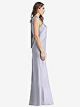 Side View Thumbnail - Silver Dove Tie Neck Low Back Maxi Tank Dress - Marin