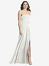 Front View Thumbnail - Spring Fling Square Neck Chiffon Maxi Dress with Front Slit - Elliott
