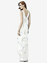 Rear View Thumbnail - Bleu Garden Sleeveless Draped Faux Wrap Maxi Dress - Dahlia