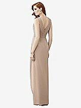 Rear View Thumbnail - Topaz Sleeveless Draped Faux Wrap Maxi Dress - Dahlia