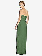 Rear View Thumbnail - Vineyard Green Strapless Draped Chiffon Maxi Dress - Lila