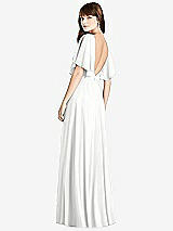 Front View Thumbnail - White Split Sleeve Backless Maxi Dress - Lila