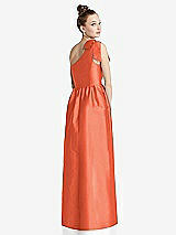 Rear View Thumbnail - Fiesta Bowed One-Shoulder Full Skirt Maxi Dress with Pockets
