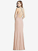 Front View Thumbnail - Cameo High-Neck Halter Dress with Twist Criss Cross Back 
