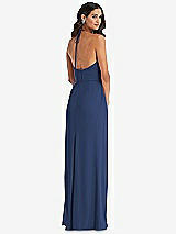 Rear View Thumbnail - Sailor Spaghetti Strap Tie Halter Backless Trumpet Gown