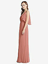 Alt View 2 Thumbnail - Desert Rose Convertible Cold-Shoulder Draped Wrap Maxi Dress