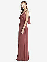 Alt View 2 Thumbnail - English Rose Convertible Cold-Shoulder Draped Wrap Maxi Dress