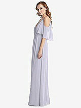 Side View Thumbnail - Silver Dove Convertible Cold-Shoulder Draped Wrap Maxi Dress