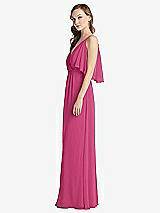 Alt View 2 Thumbnail - Tea Rose Convertible Cold-Shoulder Draped Wrap Maxi Dress