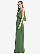 Alt View 2 Thumbnail - Vineyard Green Convertible Cold-Shoulder Draped Wrap Maxi Dress