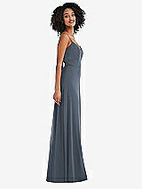 Side View Thumbnail - Silverstone Tie-Back Cutout Maxi Dress with Front Slit