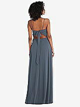 Rear View Thumbnail - Silverstone Tie-Back Cutout Maxi Dress with Front Slit