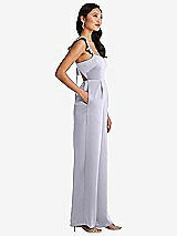Side View Thumbnail - Silver Dove Ruffled Sleeve Tie-Back Jumpsuit with Pockets