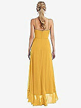 Rear View Thumbnail - NYC Yellow Scoop Neck Ruffle-Trimmed High Low Maxi Dress