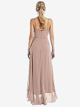 Rear View Thumbnail - Bliss Scoop Neck Ruffle-Trimmed High Low Maxi Dress