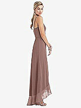 Side View Thumbnail - Sienna Scoop Neck Ruffle-Trimmed High Low Maxi Dress