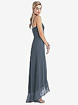 Side View Thumbnail - Silverstone Scoop Neck Ruffle-Trimmed High Low Maxi Dress