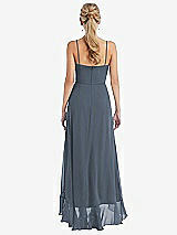 Rear View Thumbnail - Silverstone Scoop Neck Ruffle-Trimmed High Low Maxi Dress