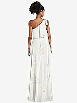 Rear View Thumbnail - Spring Fling One-Shoulder Bow Blouson Bodice Maxi Dress