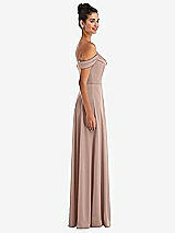 Side View Thumbnail - Bliss Off-the-Shoulder Draped Neckline Maxi Dress