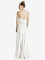 Rear View Thumbnail - Spring Fling Bias Ruffle Empire Waist Halter Maxi Dress with Adjustable Straps