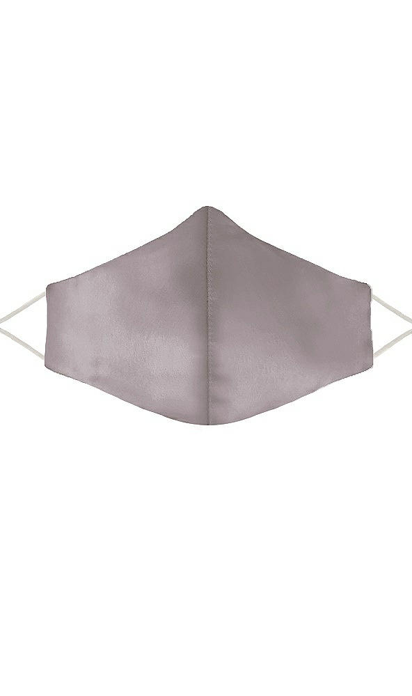 Front View - Cashmere Gray Lux Charmeuse Reusable Face Mask